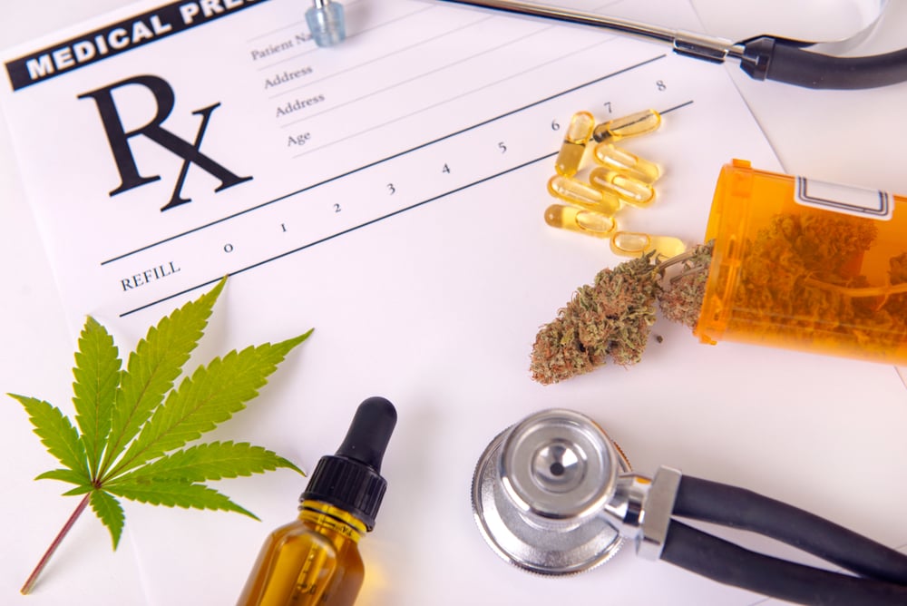 various marijuana products on a doctor's prescription 